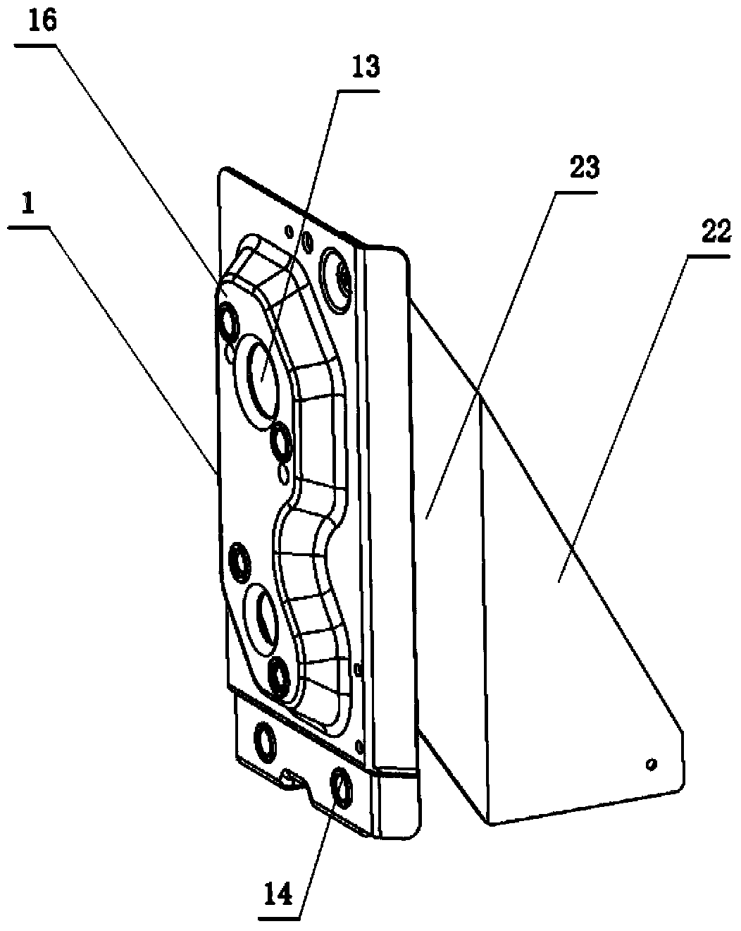 Stop valve installation plate and air conditioner outdoor unit