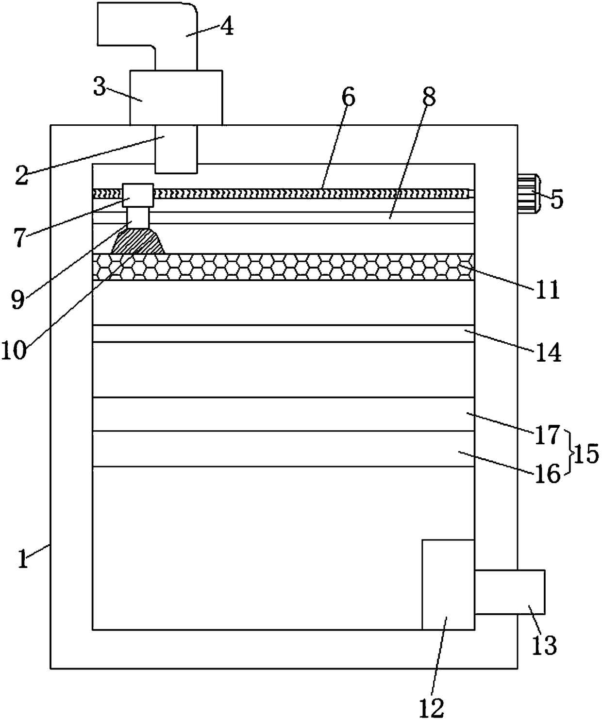 Air purification device for intelligent building