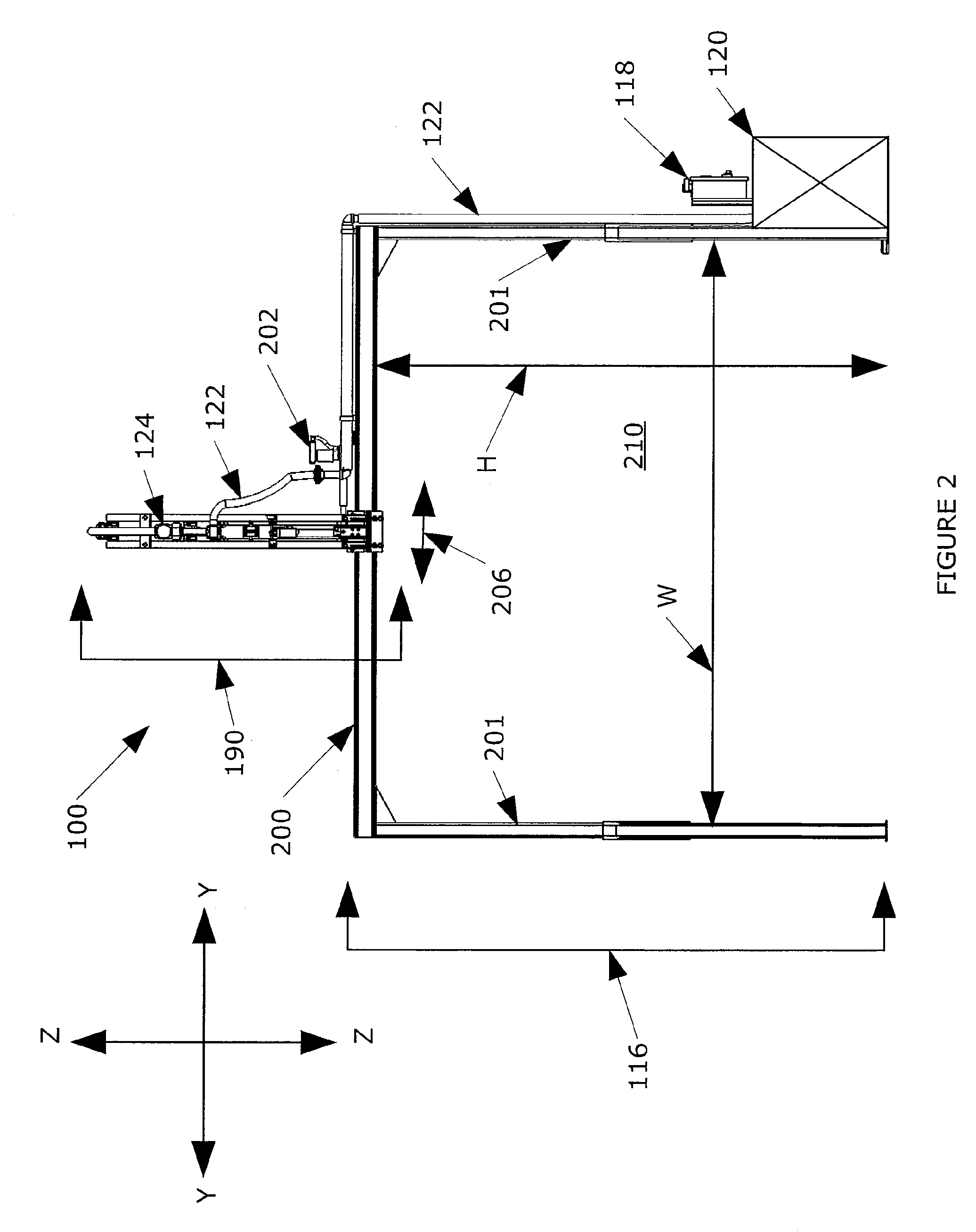 System and Process for Introducing a Rigid Lance into a Concrete Mixing Truck Using an Articulated Arm