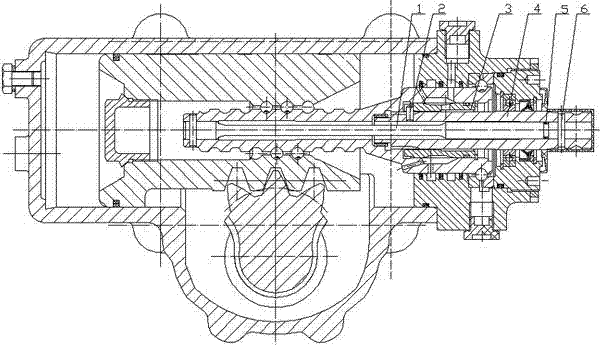 Novel oil leakage preventing sealing structure for automobile hydraulic power steering gear shaft end