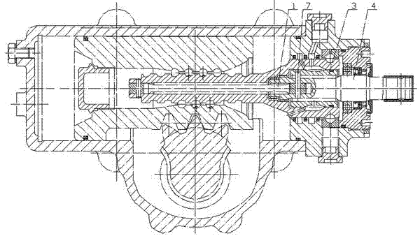 Novel oil leakage preventing sealing structure for automobile hydraulic power steering gear shaft end