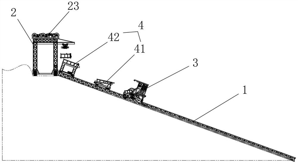 Geomembrane laying system and laying method