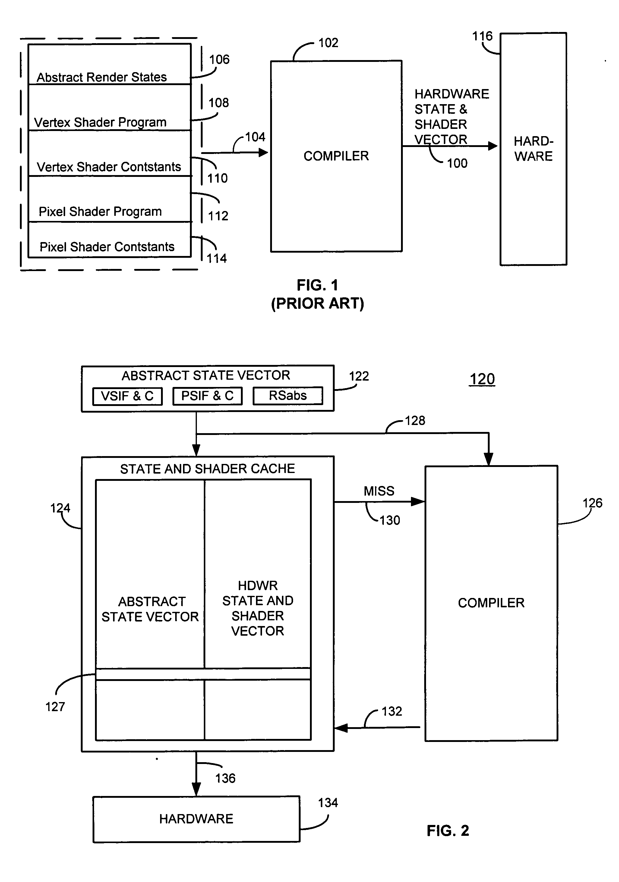 Method and apparatus for graphics processing using state and shader management