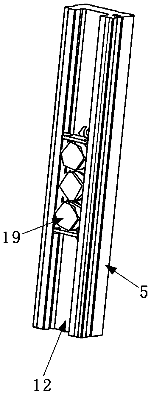 Vertical lifting goods collecting mechanism of vending machine