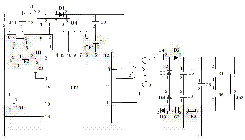 A DC high-voltage power supply control method and power supply device