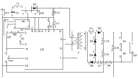 A DC high-voltage power supply control method and power supply device