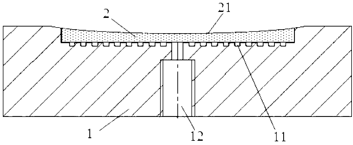 Vacuum adsorption clamp used for aspheric surface machining