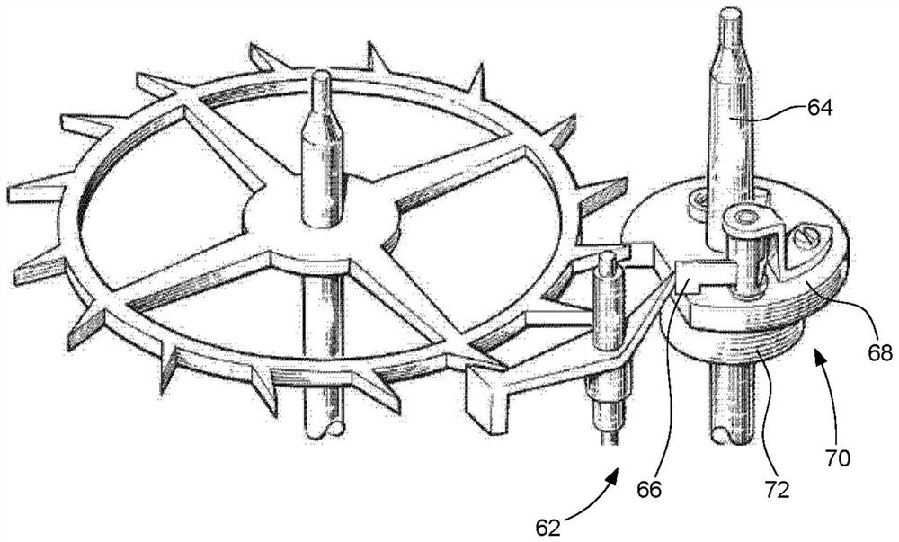 Detent escapement for timepiece