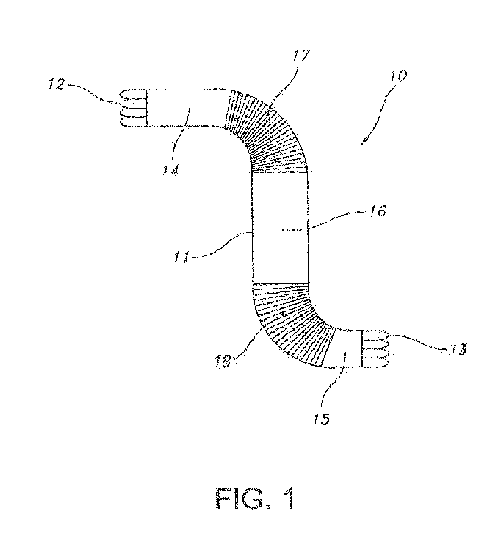 Sectional crimped graft