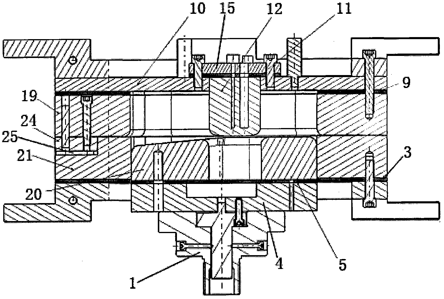 Compound die for simulating continuous drawing characteristics of stamped parts