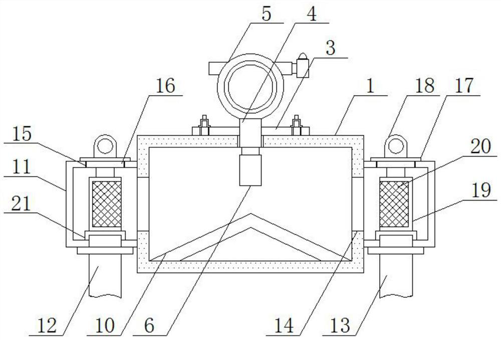 Tail gas nitrogen oxide concentration detection device of oxidized pellet rotary kiln