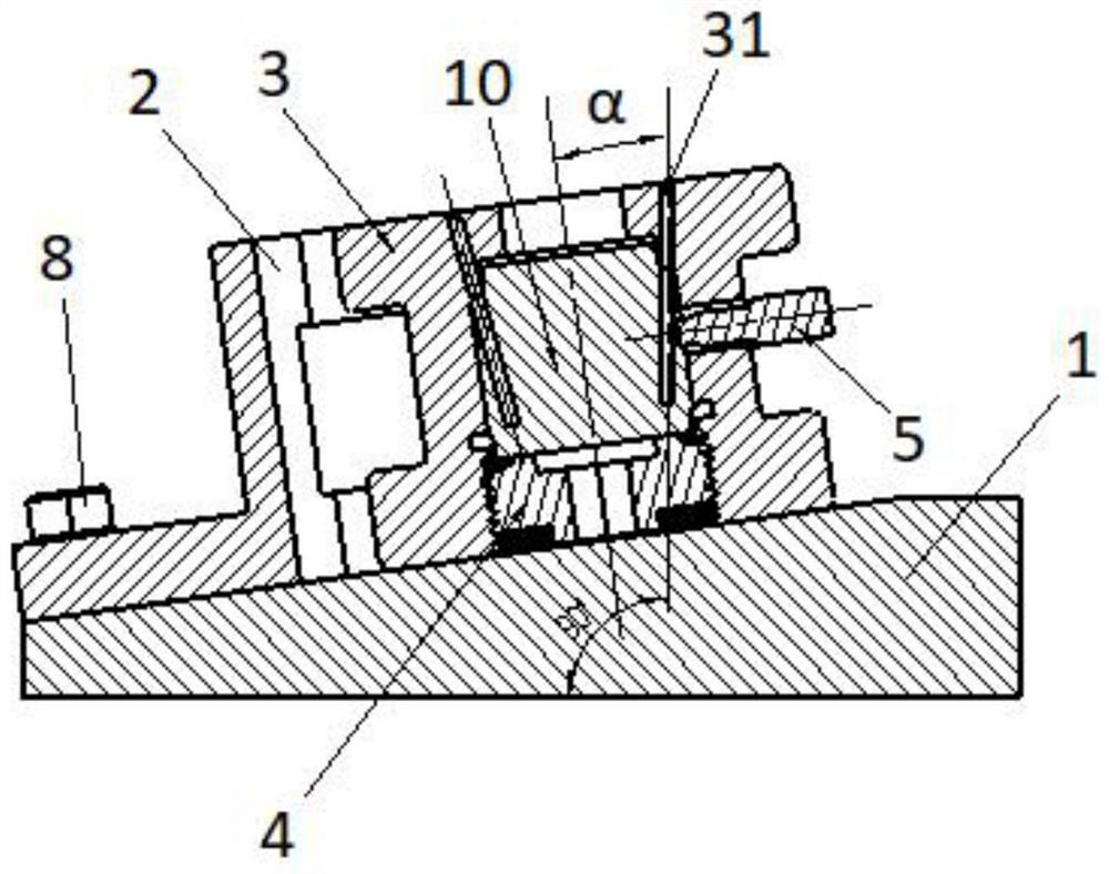 Device for machining circumferential inclined hole of nozzle nut of aero-engine