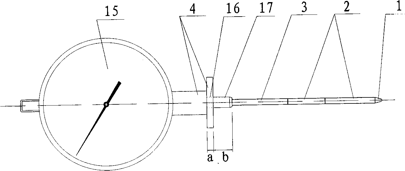 Orifice plate type rock surface roughness mechanical measuring apparatus