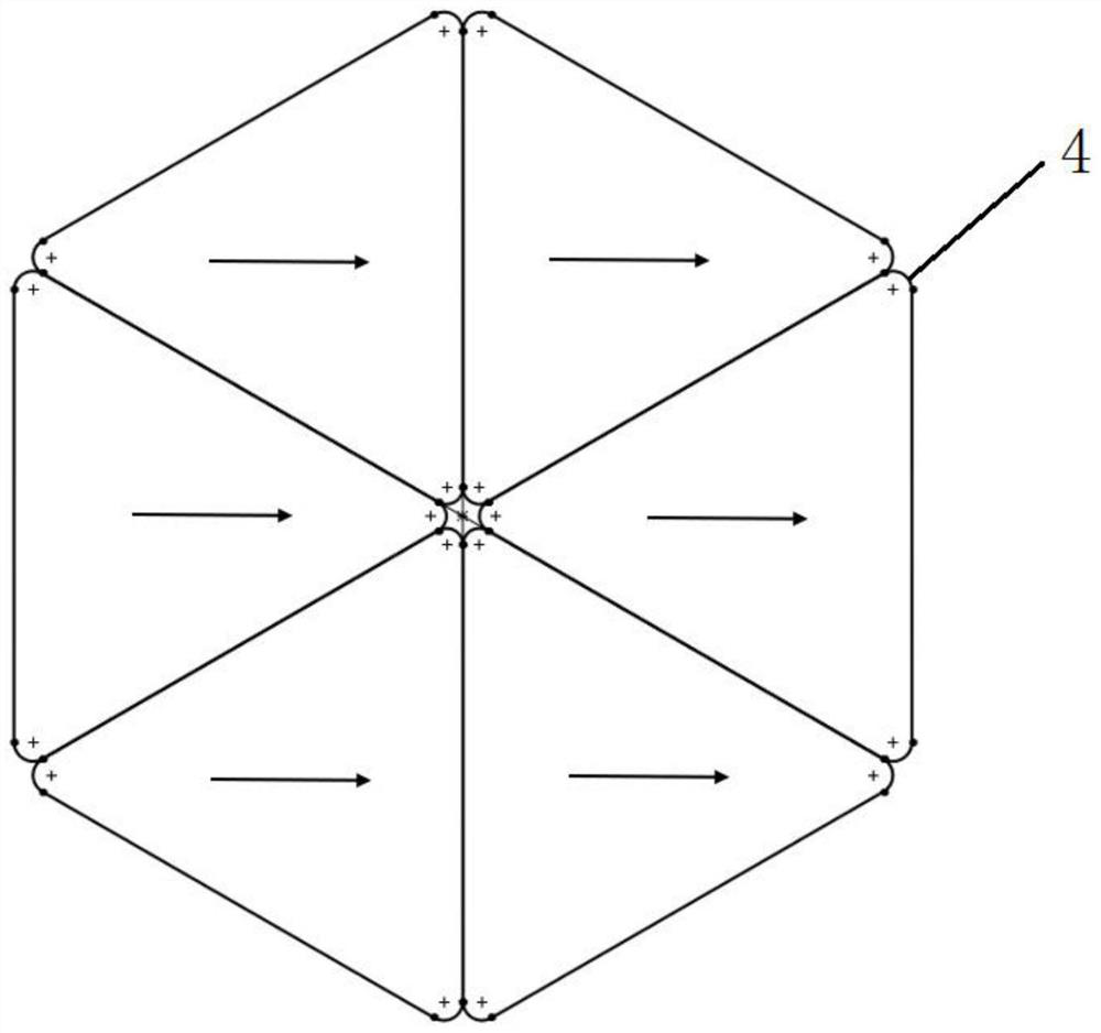 Magnetizing and using method of polygonal magnetic steel