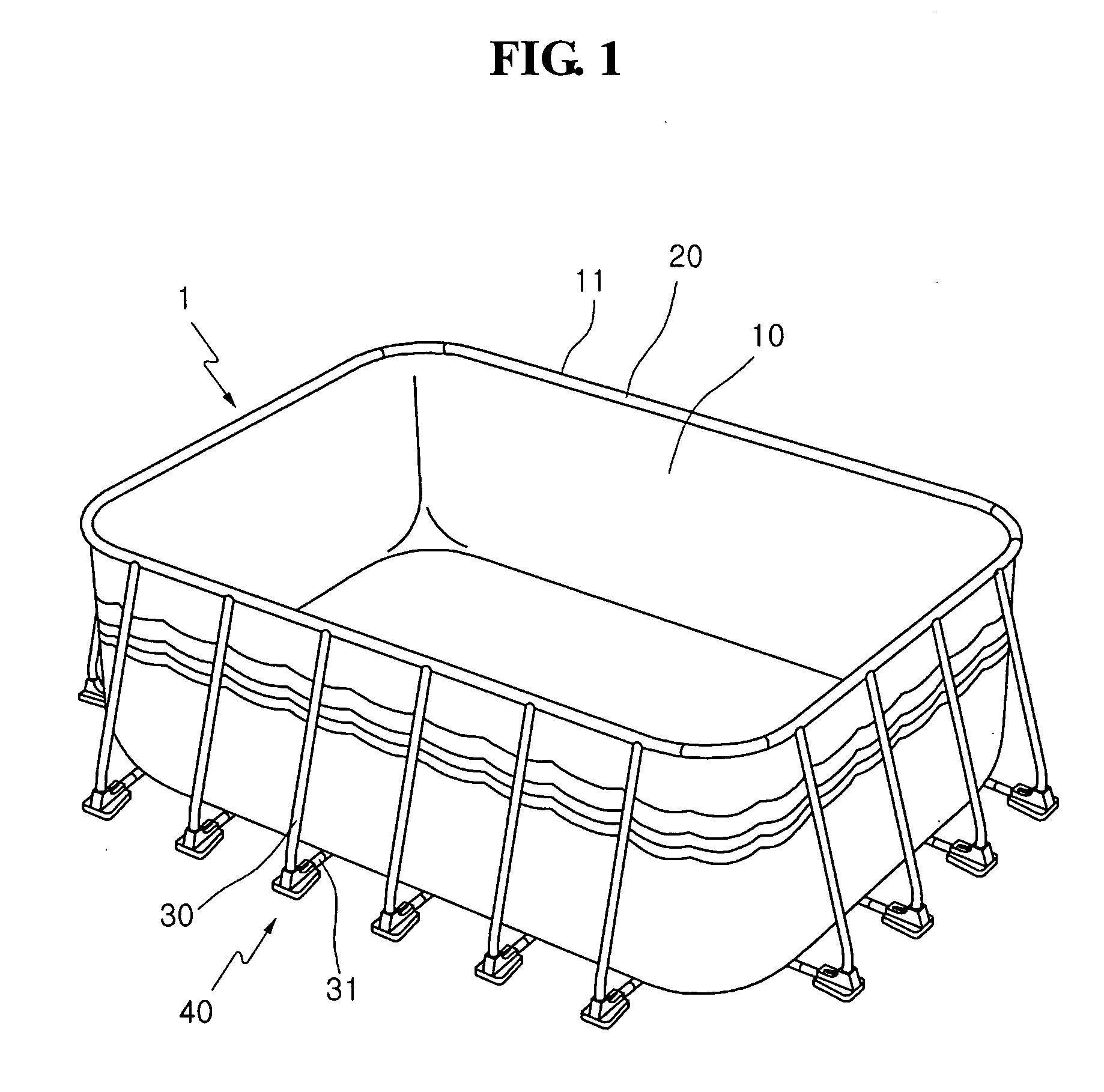 Support frame unit for swimming pool assembly