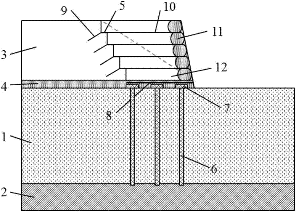 Soft soil area roadbed widening structure and construction method thereof