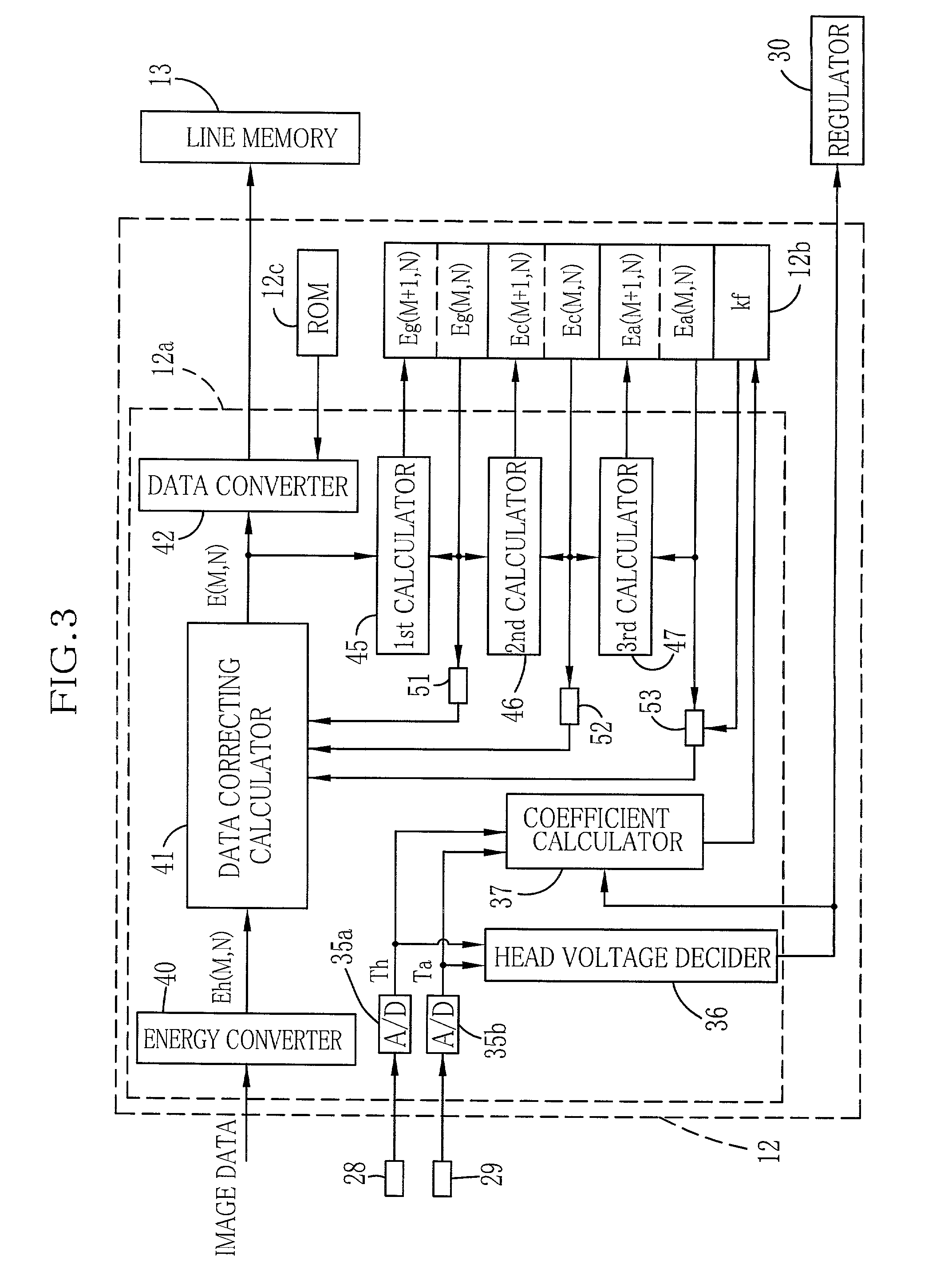 Data processing method for eliminating influence of heat accumulation in thermal head of thermal printer