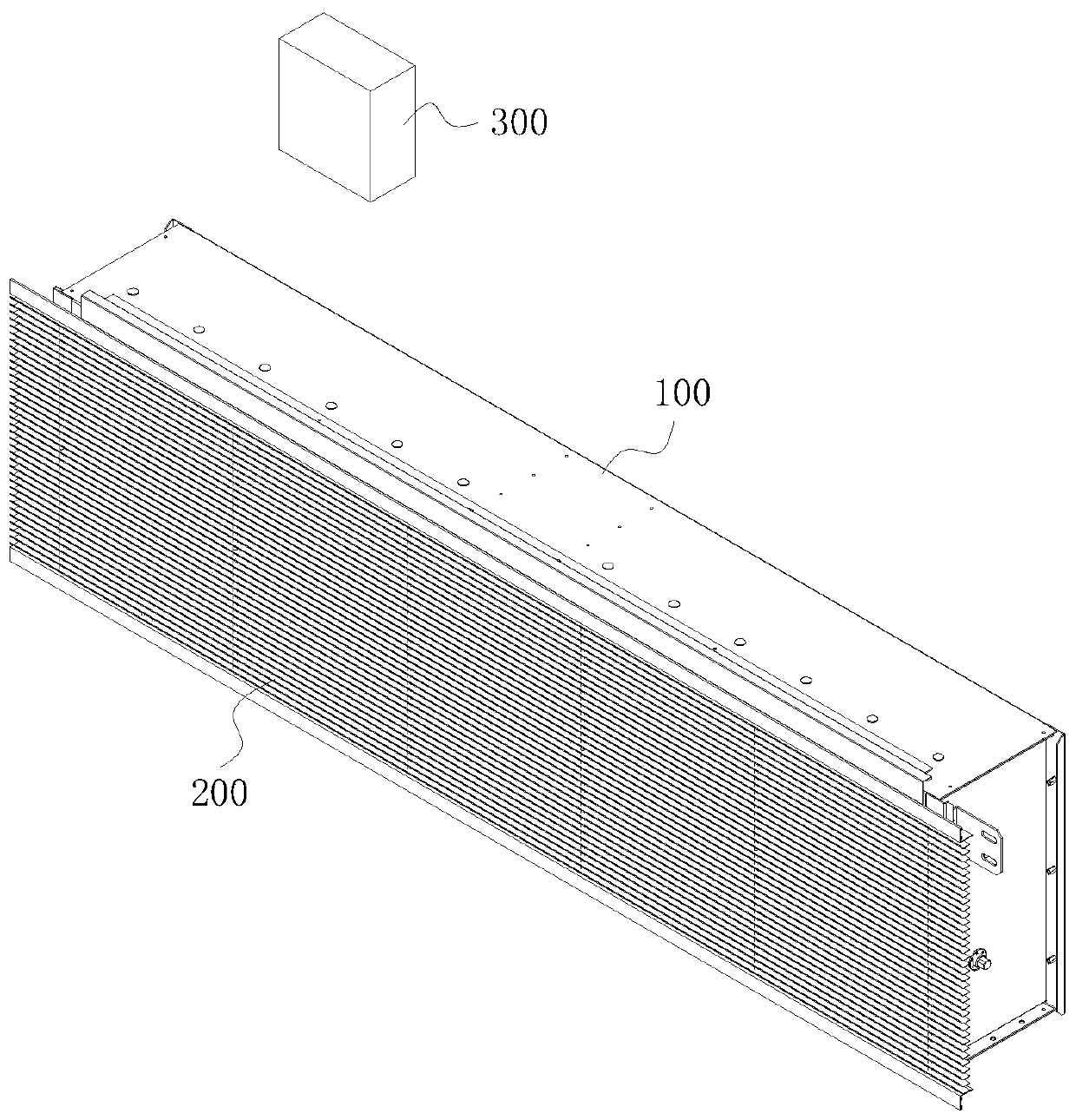 Grating type metro platform screen door climate switching device