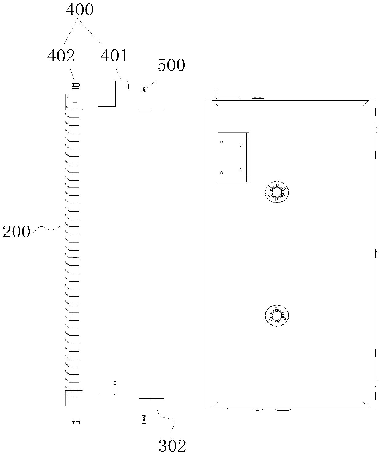 Grating type metro platform screen door climate switching device