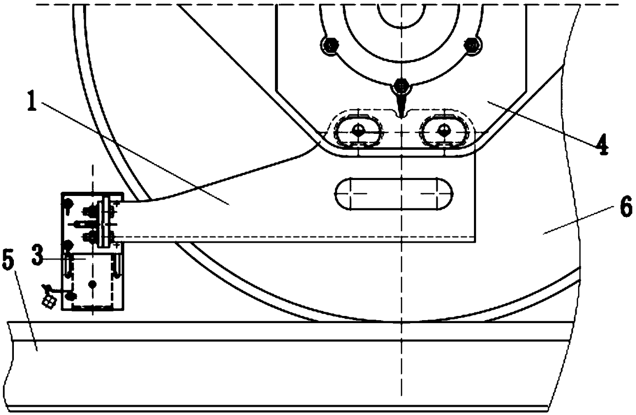 Locomotive rail-coated nozzle fixing device