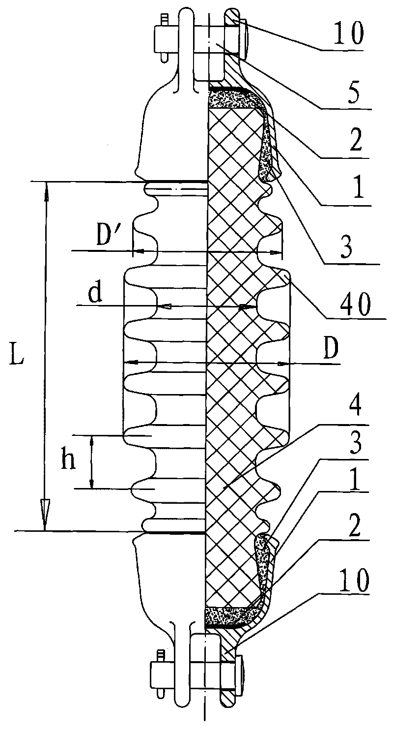 Bar-shaped suspension type porcelain insulator