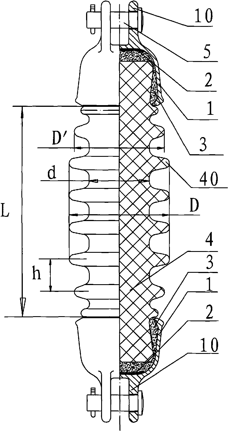 Bar-shaped suspension type porcelain insulator