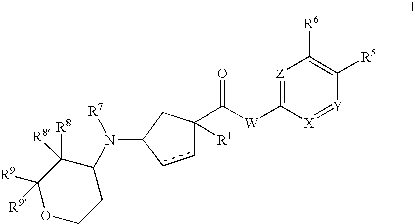 3-aminocyclopentanecarboxamides as modulators of chemokine receptors