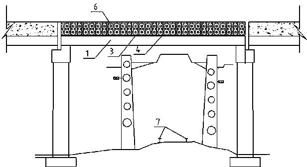 Highway bridge broadening modification project overpass protection structure and installation method thereof