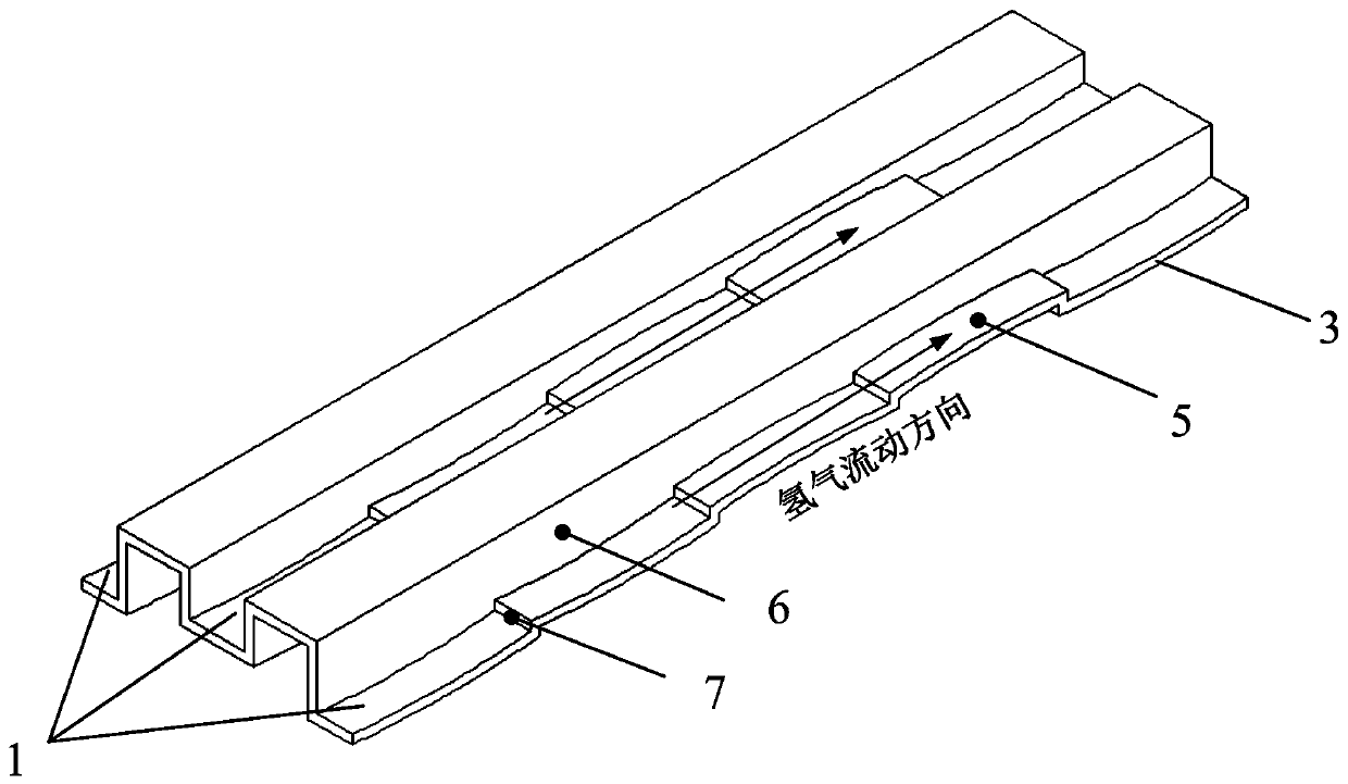 Fuel cell metal bipolar plate regional runner