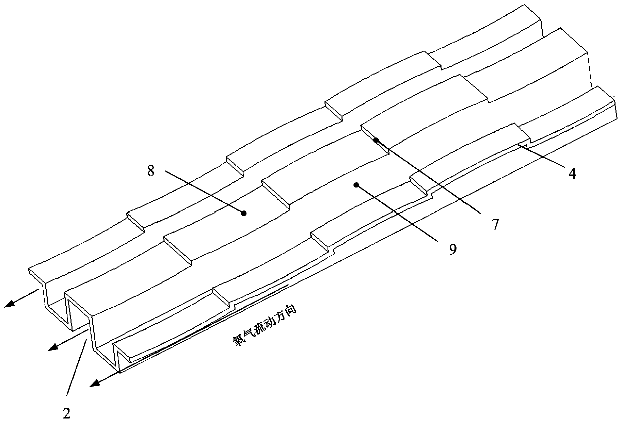 Fuel cell metal bipolar plate regional runner