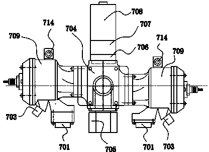 Double-cylinder two-stroke water cooled engine