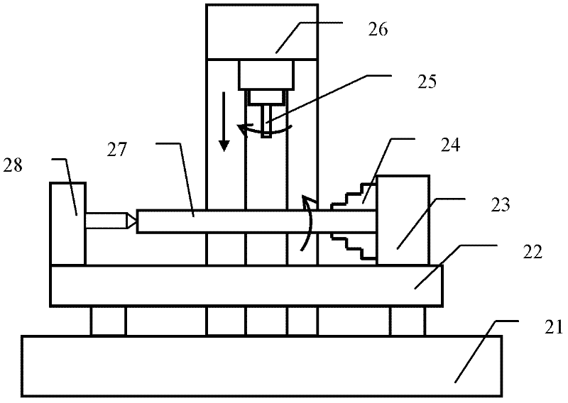 Small grinding wheel creep feed grinding processing method capable of adjusting cutting angle for engineering ceramic
