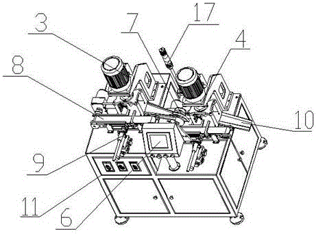 Magnetic core chamfering machine applied to annular magnetic core