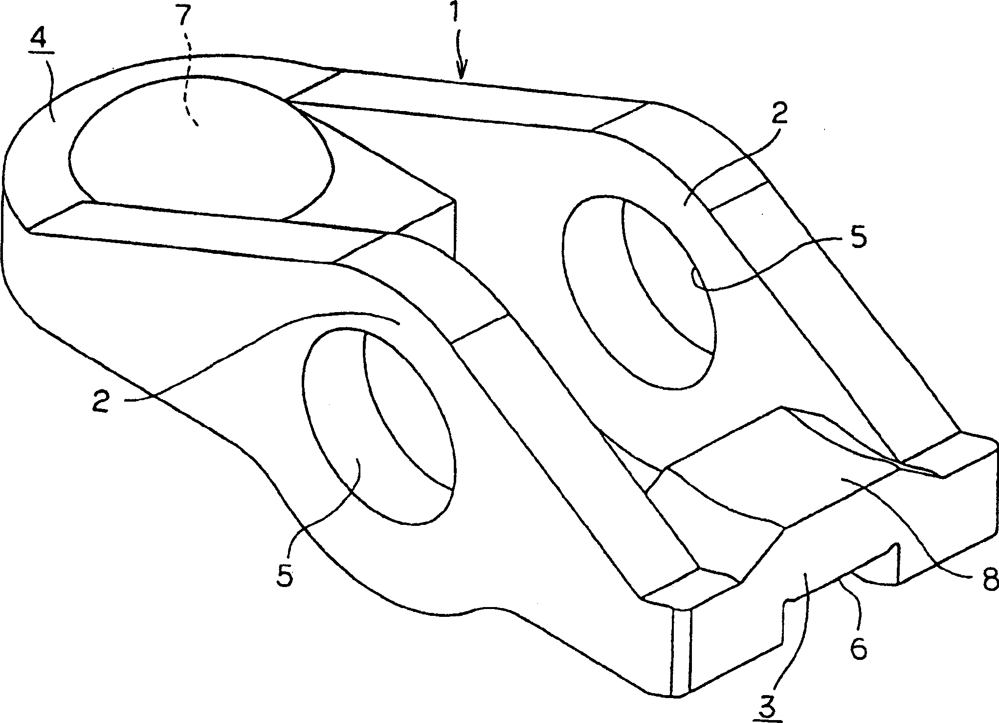 Metal plate rocker arm and method of manufacturing same