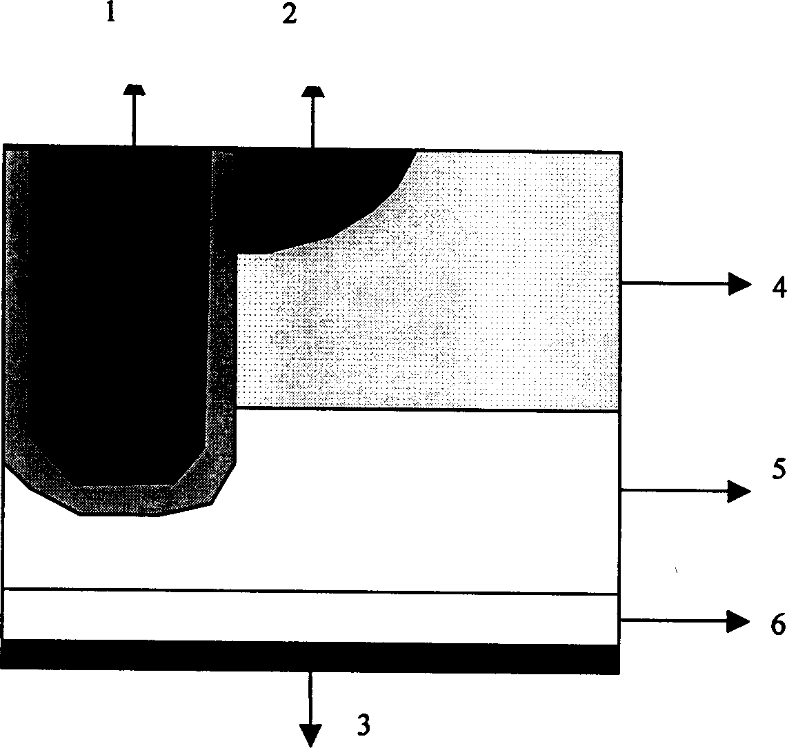 Vertical high-power field-effect transistor unit structure