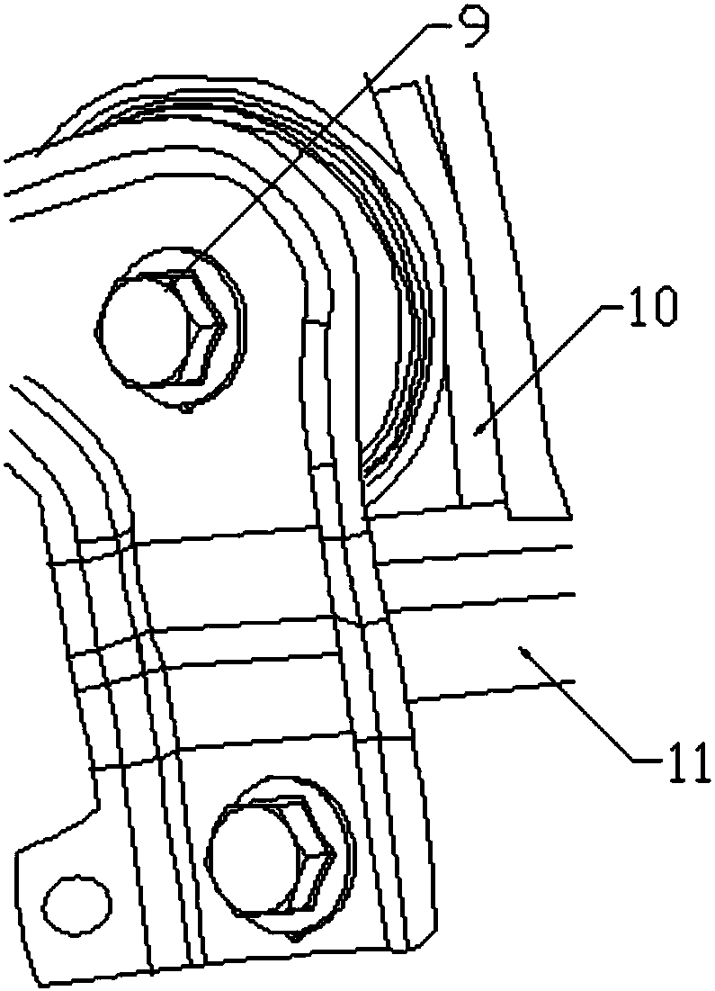 Front sub frame reinforcing support