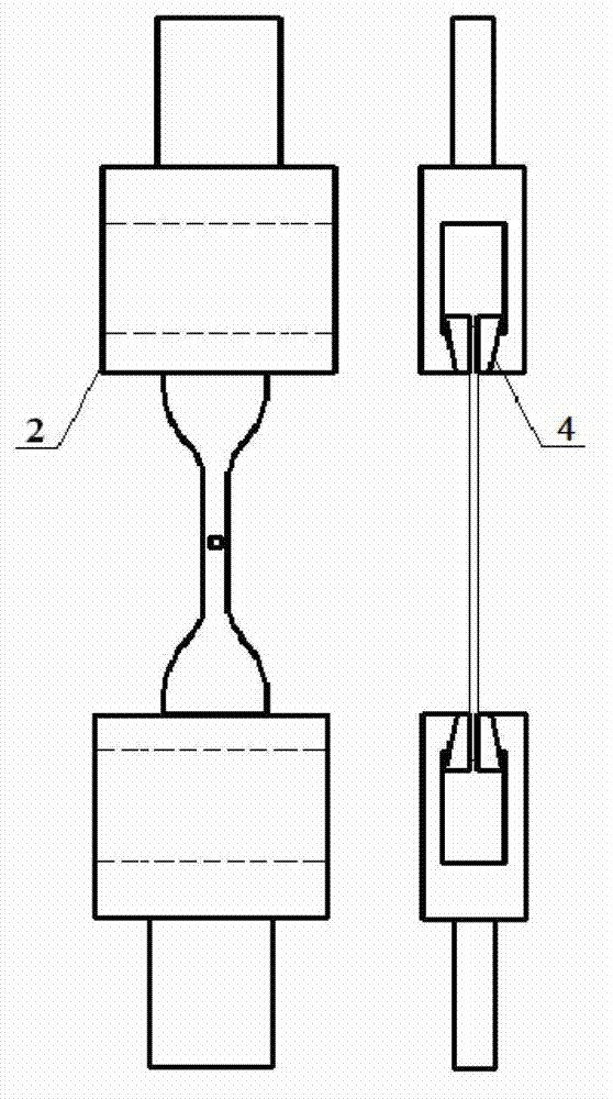 Clamp, device with clamp for testing mechanical property of hyper-elastic material and method