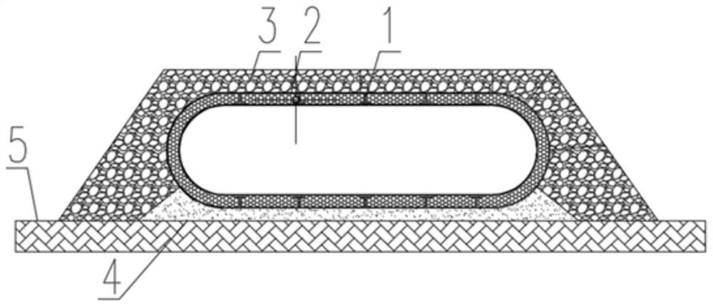 Reinforcing structure for earthing double-shell low-temperature liquid hydrocarbon storage tank