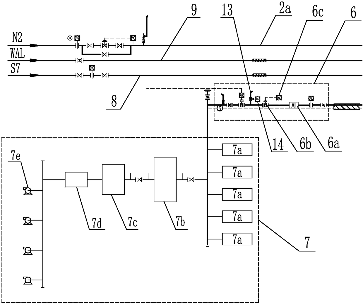 Recovery treatment system of coking waste gas