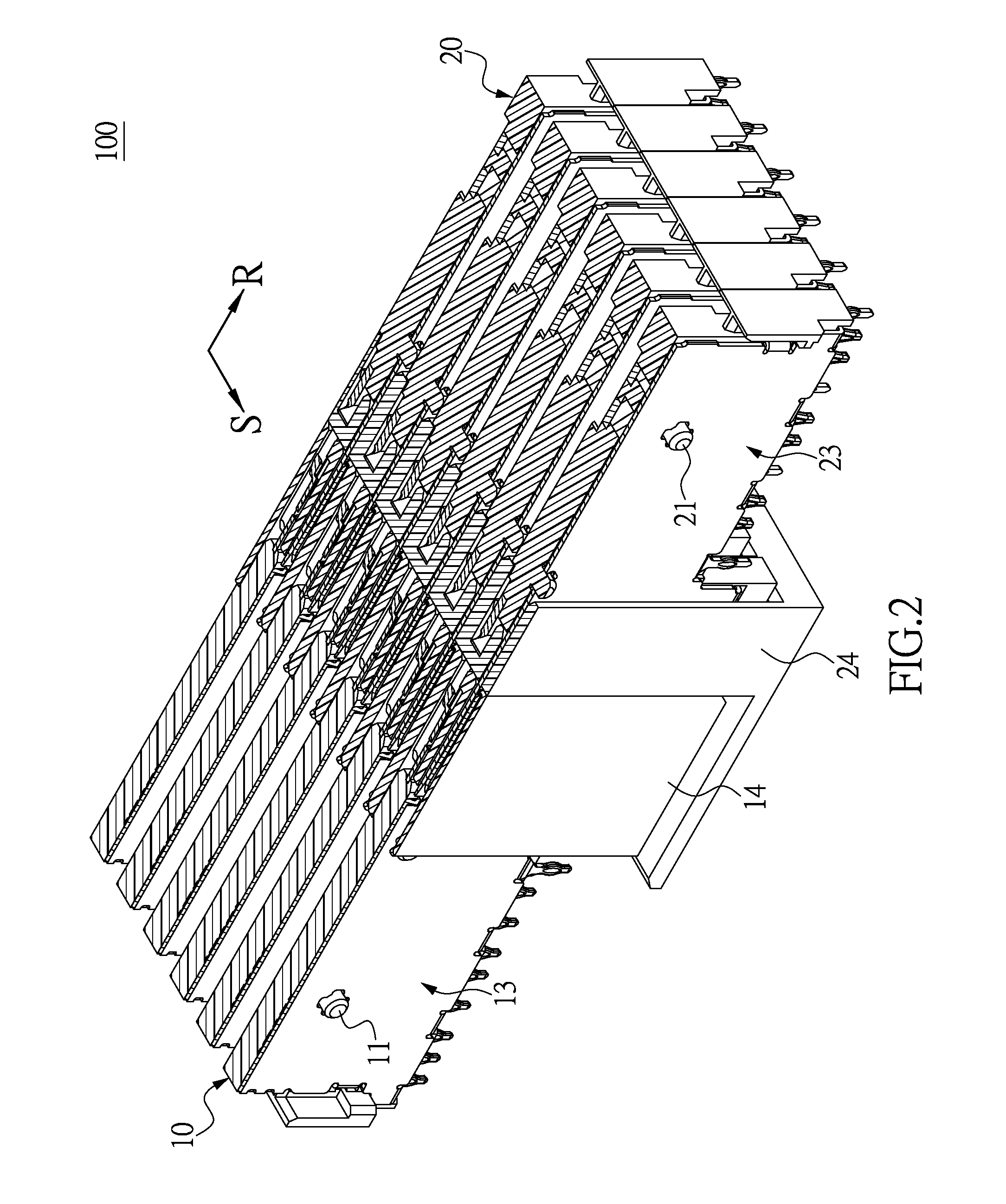 Communication connecting device and lead frame assembly thereof