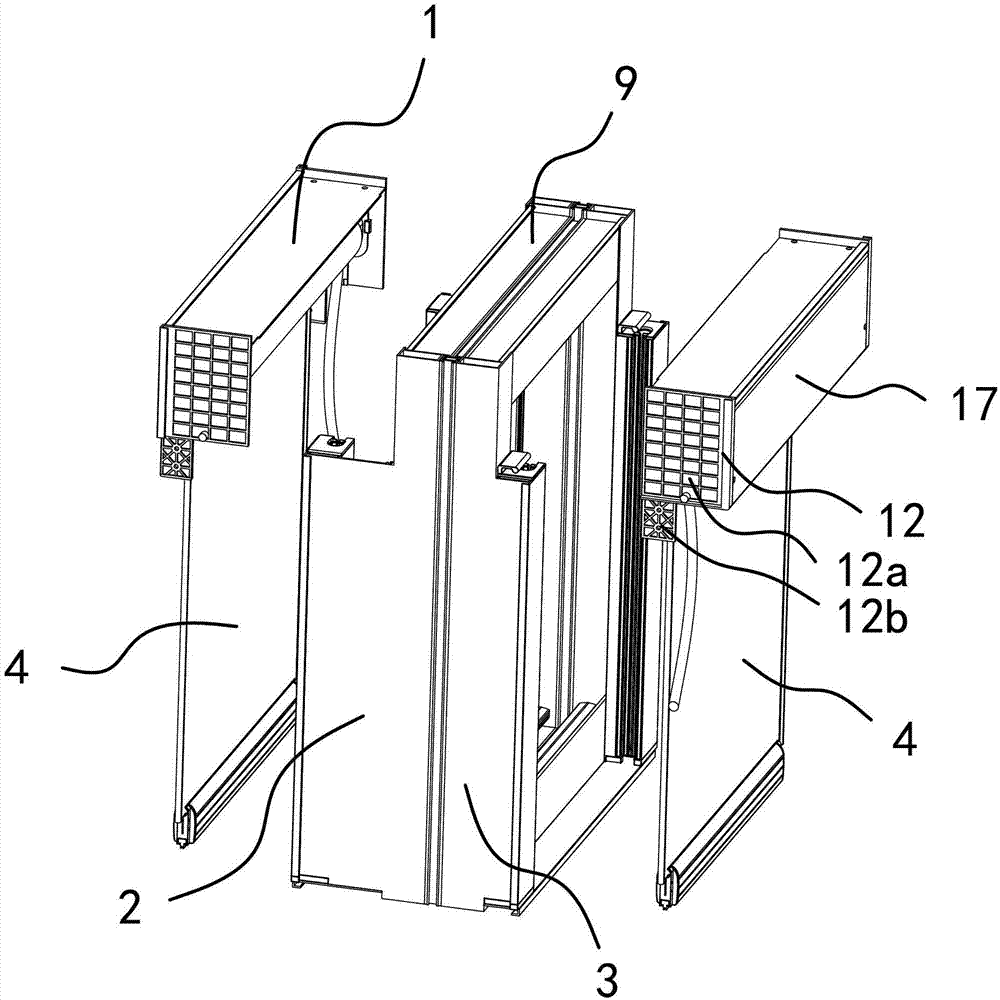 Window frame with front window cover and rear window cover and window with same