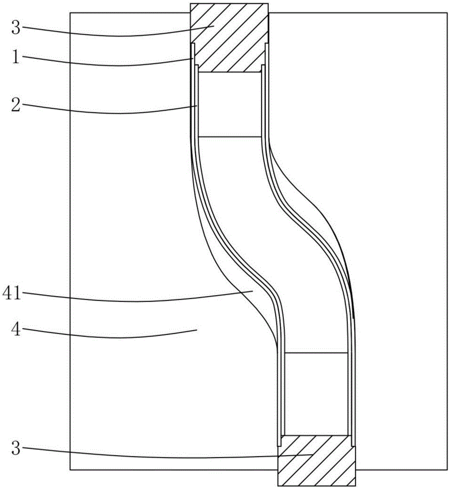 Machining process for double-layer composite metallic tube