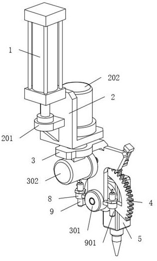 Cutting angle control system of flame cutting gun head