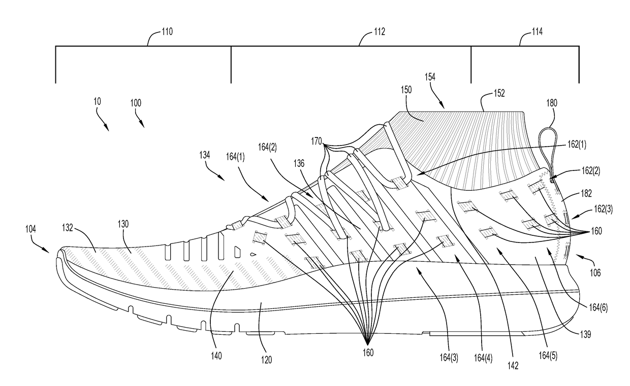 Article of footwear with reconfigurable fastening system