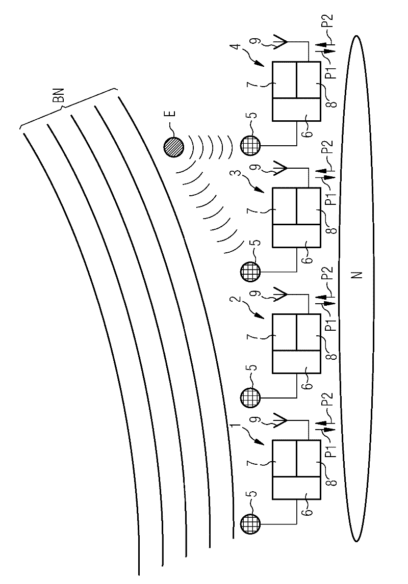 Method for monitoring a vicinity using several acoustic sensors