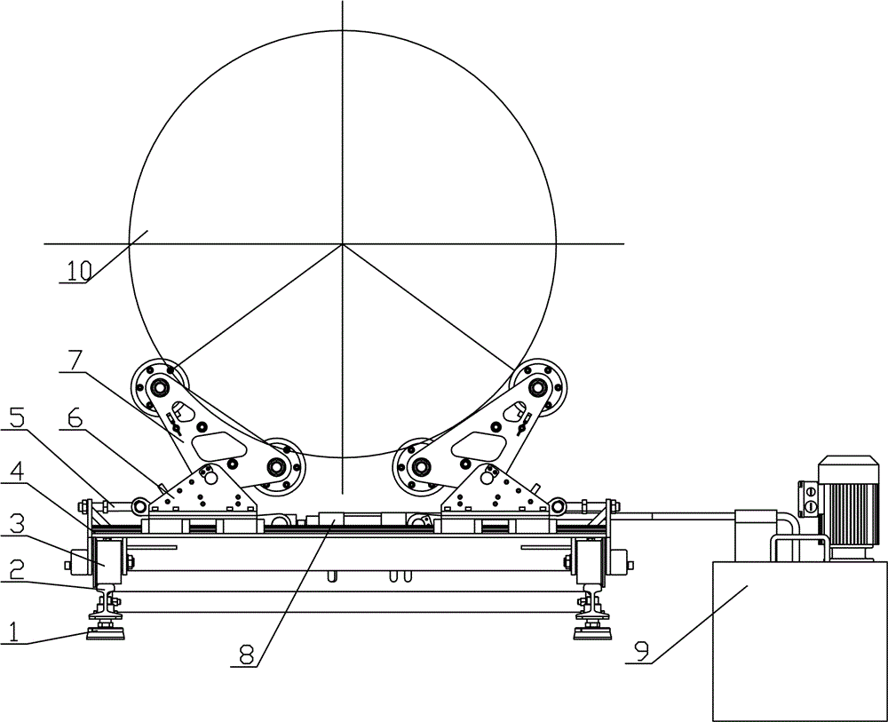 Maintenance tool for large water guide mechanism straight cylinder servomotor of hydraulic turbine generator unit