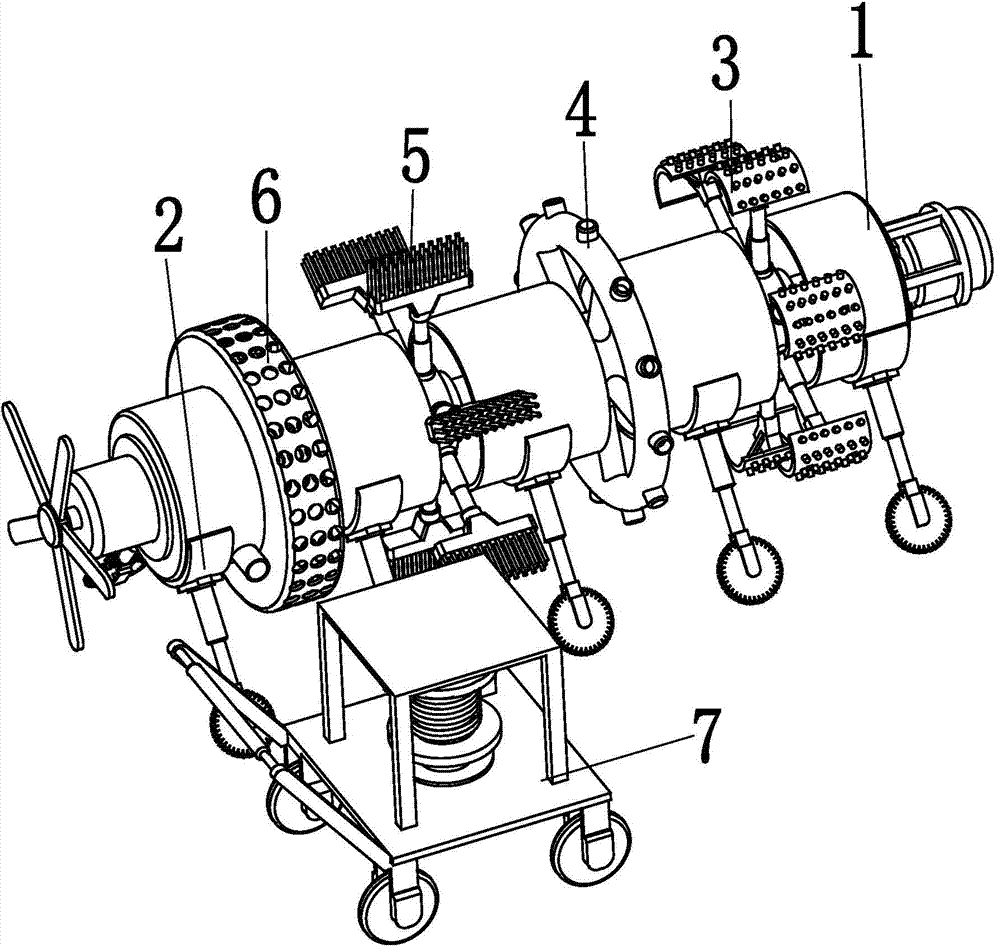 Internal surface cleaning machine