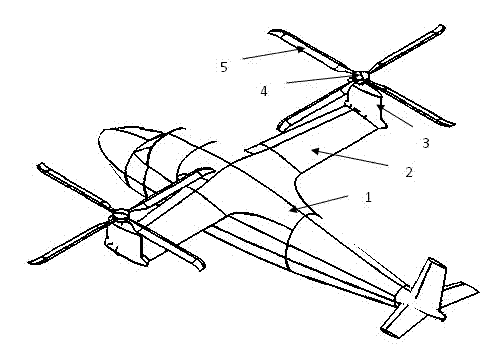 Transverse rigid rotor blade helicopter