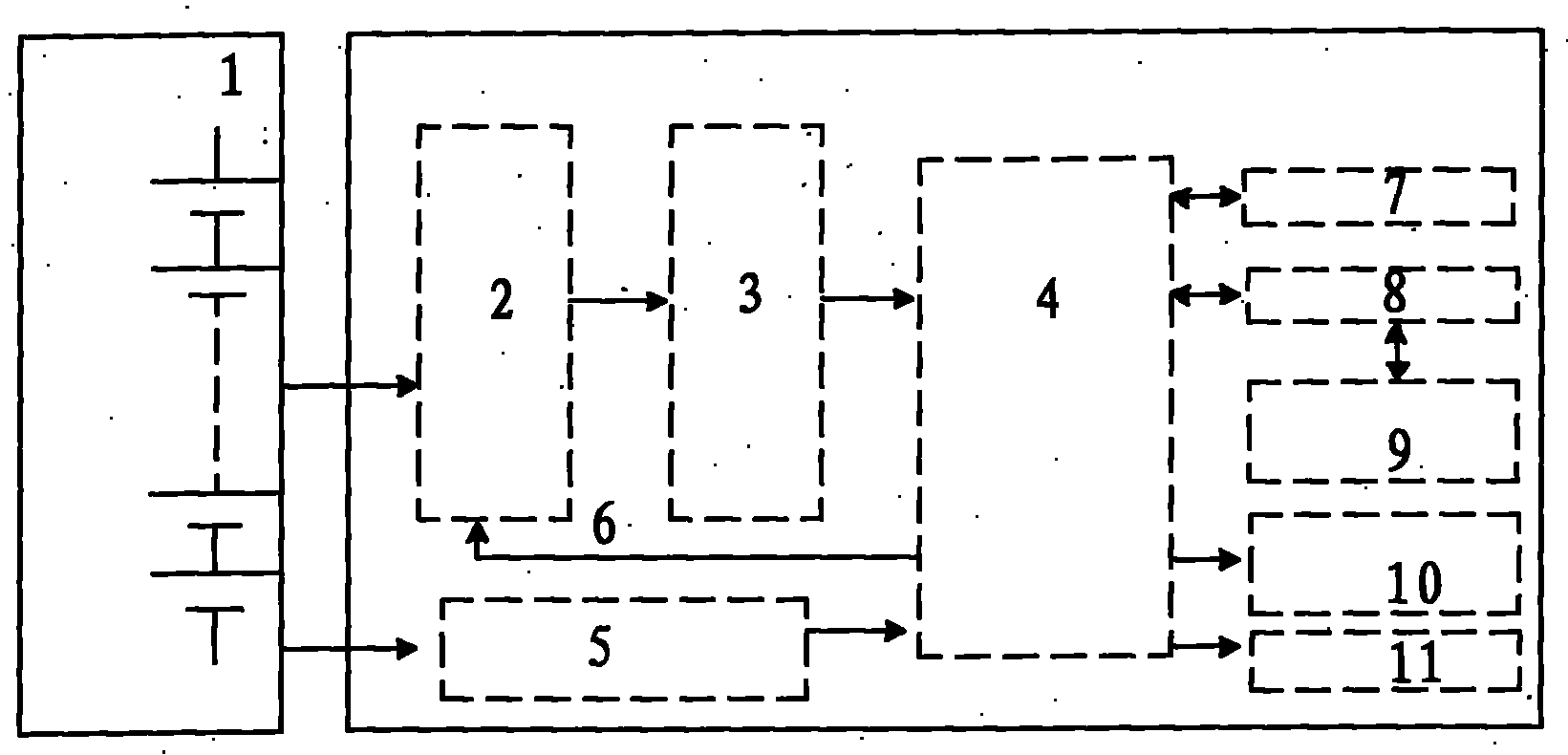 Voltage itinerant measurement circuit of low-power methanol fuel cell