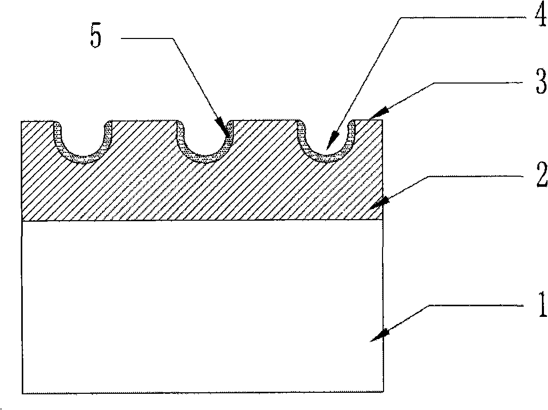 Polycrystal diamond hard alloy complex sheet of surface groove with lack Co area